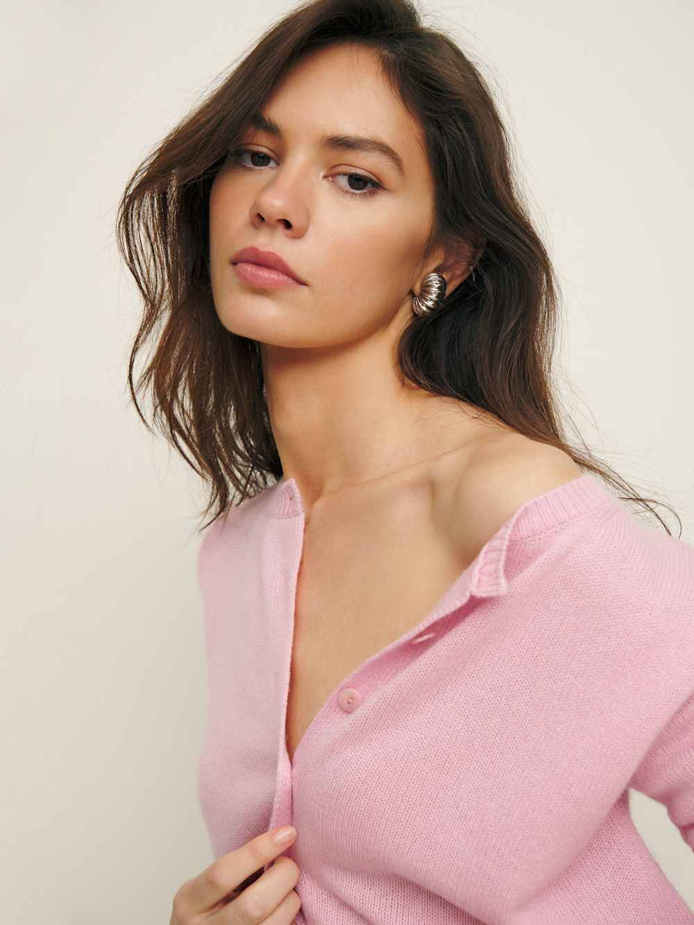 Clara Cashmere Crew Cardigan | Reformation (Global)