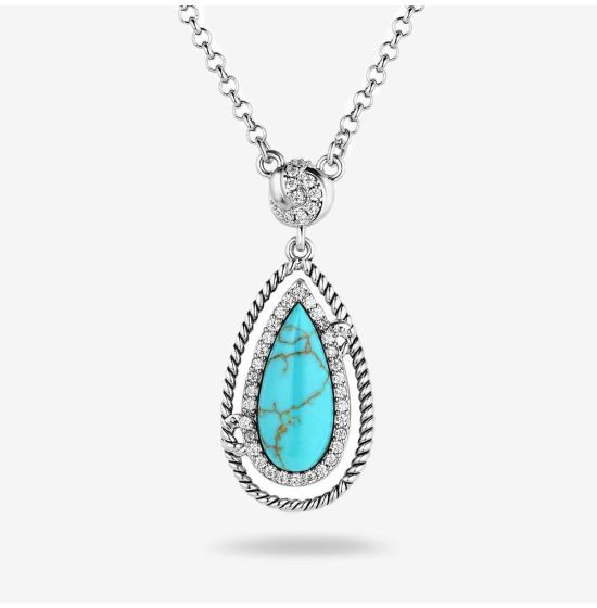 Montana Silversmiths Tied & True Turquoise Necklace | Rod's Western Palace/ Country Grace