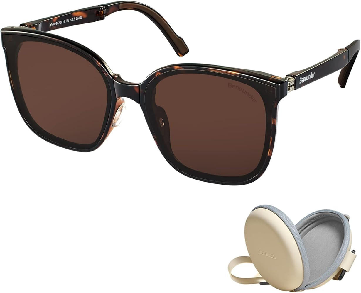 BENEUNDER Polarized Sunglasses Women, Folding Lightweight Mens Sunglasses with UV400 Protection, ... | Amazon (US)