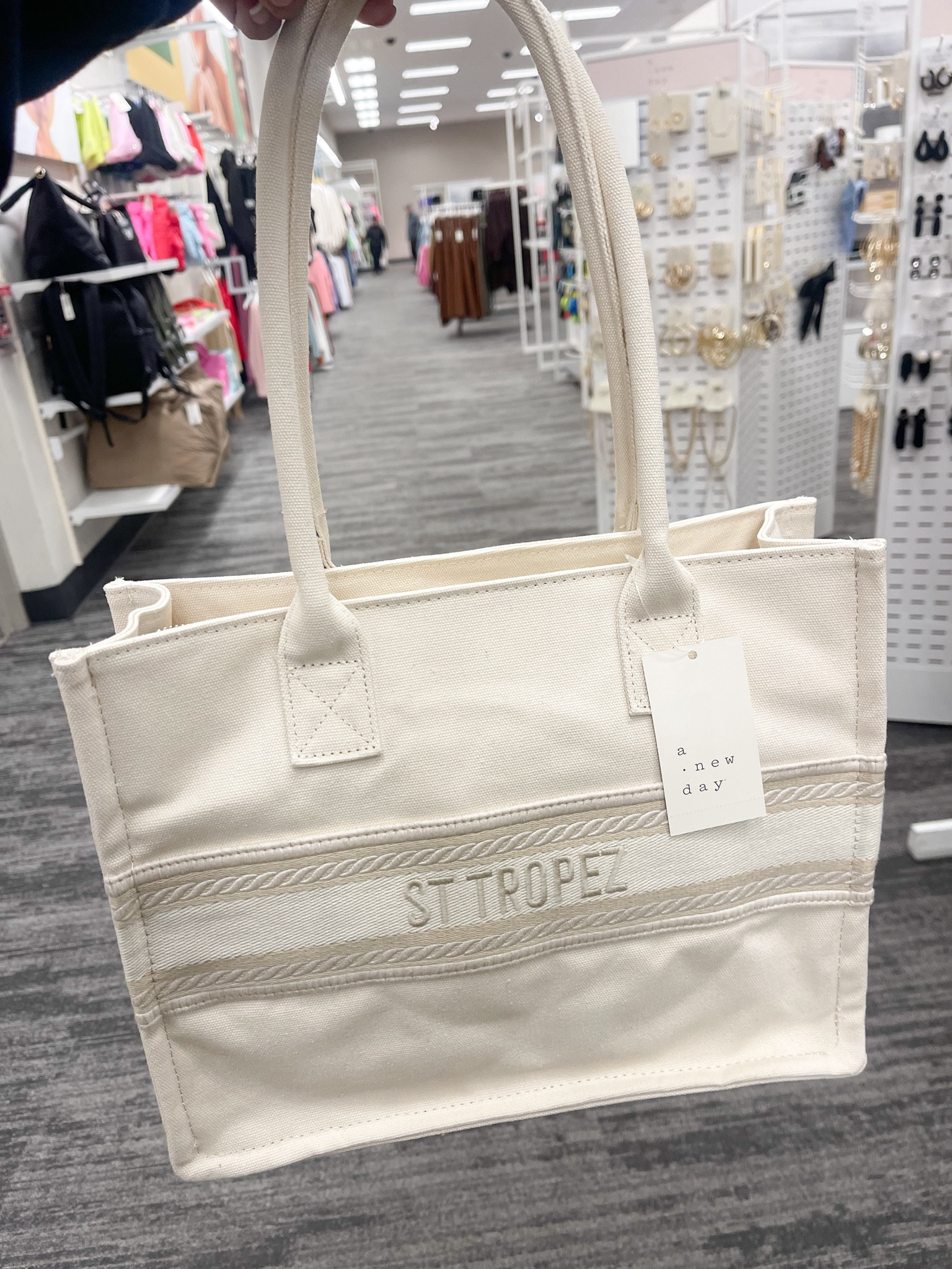 How cute is this weekender bag! Matched the St. Tropez sandals. It’s perfect to take to work, on a trip, or to the beach in the summer 😍 Very versatile- a must have for spring 👏🏼 
*Link coming soon*

#LTKtravel #LTKbeauty #LTKfindsunder50