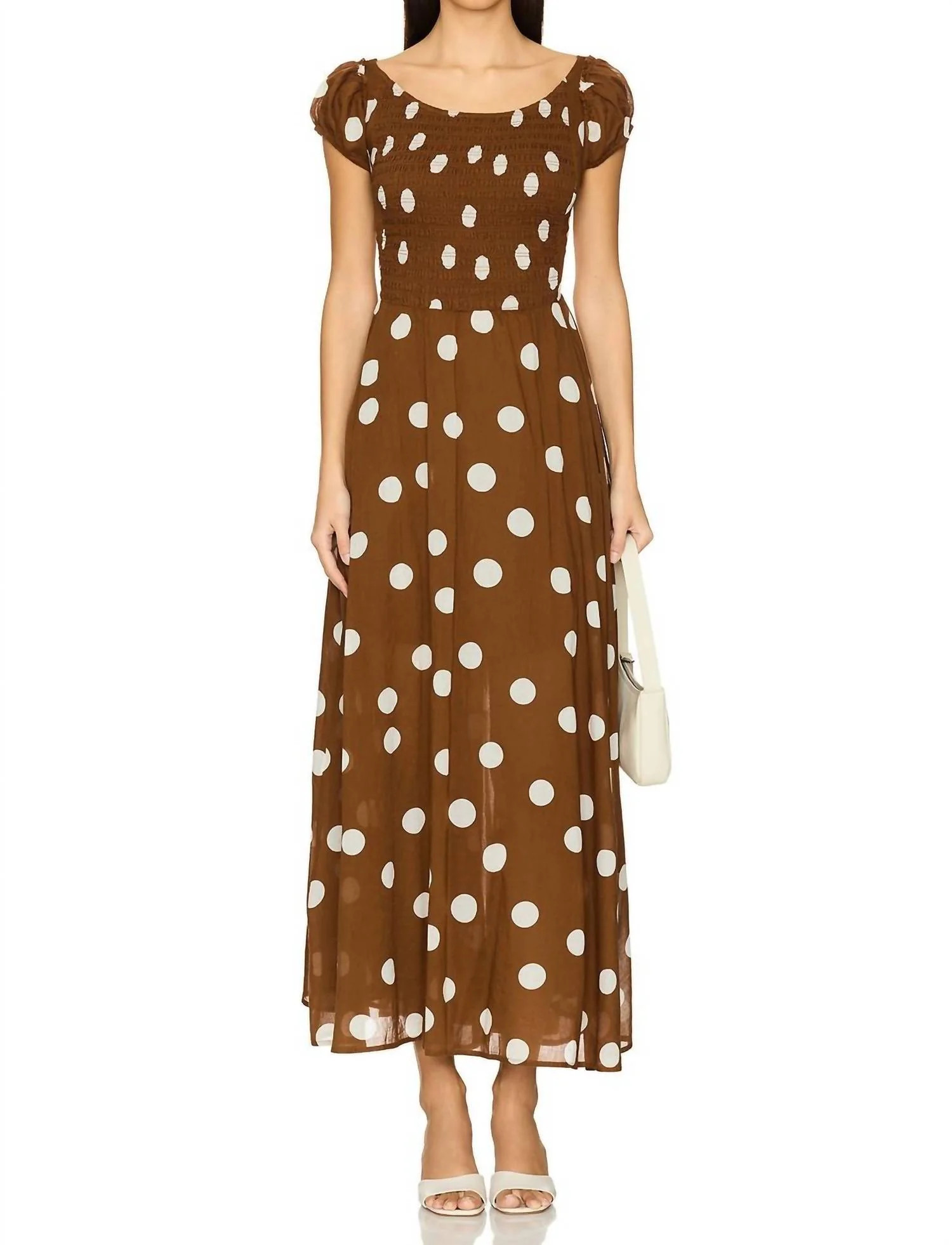 Ultraviolet Midi Dress In Oak Combo | Shop Simon