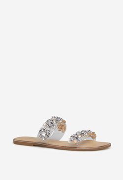 Haleigh Embellished Slide Sandal | ShoeDazzle