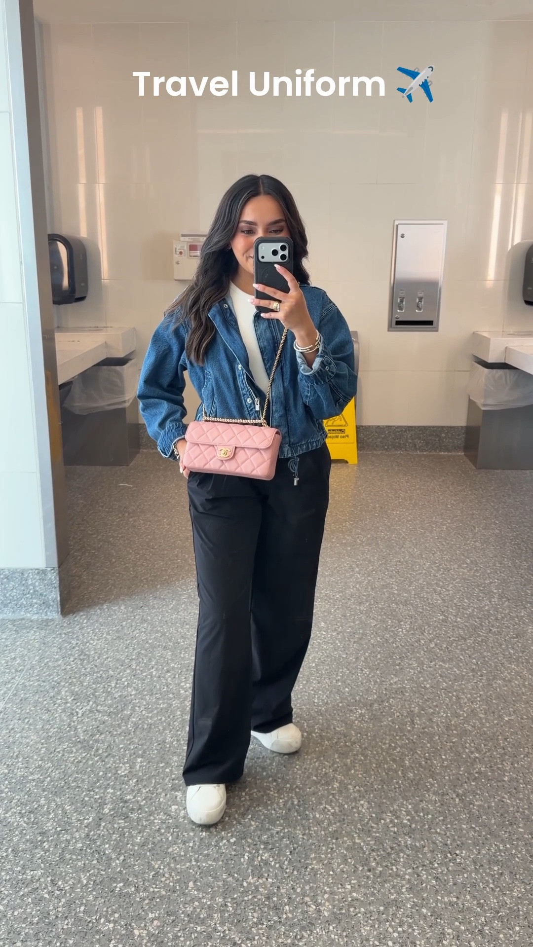 Travel Airport Unitform!
Denim jacket size xxs TTS
White tank size xs TTS
Black pull on pants size xxs - usually a size 2/26. I’m wearing the regular length but does come in short!
Sneakers size 6.5 TTS

@Alo Yoga @Madewell @abercrombie

#LTKNYFW #LTKPetite #LTKTravel
