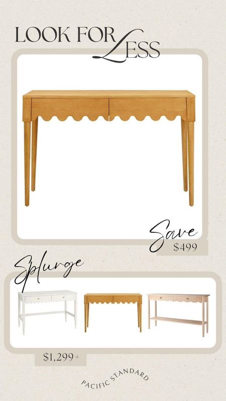 Daily Find #502 | Designer Inspired scalloped 2-drawer desk console #lookforless



@everyone today's look for less find is a darling find (from amazon!) 

Scallop desk, scallop table, wave console 

#LTKhome #LTKsalealert
