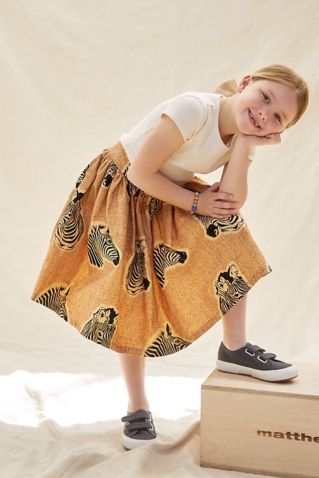 SIKA Zora Zebra Kids Skirt | Anthropologie (US)