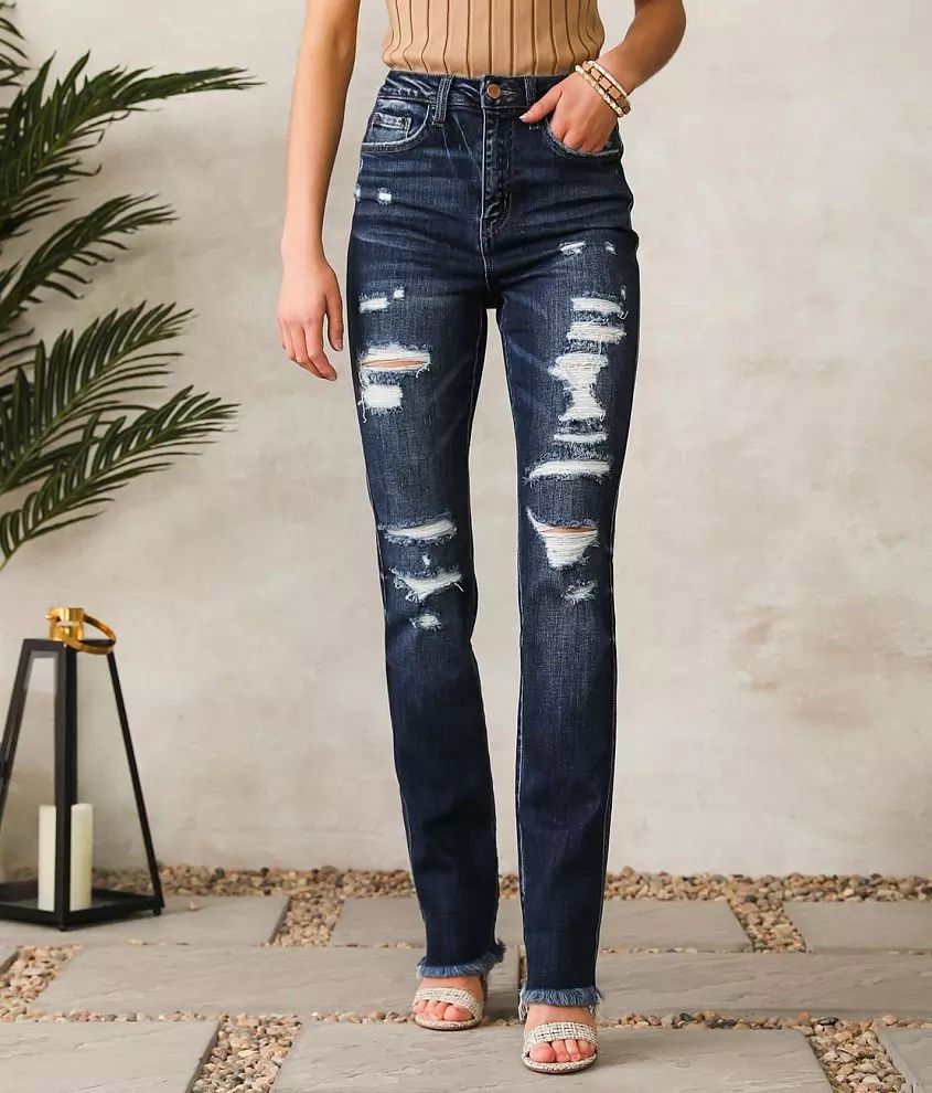 Ultra High Rise Straight Jean | Buckle