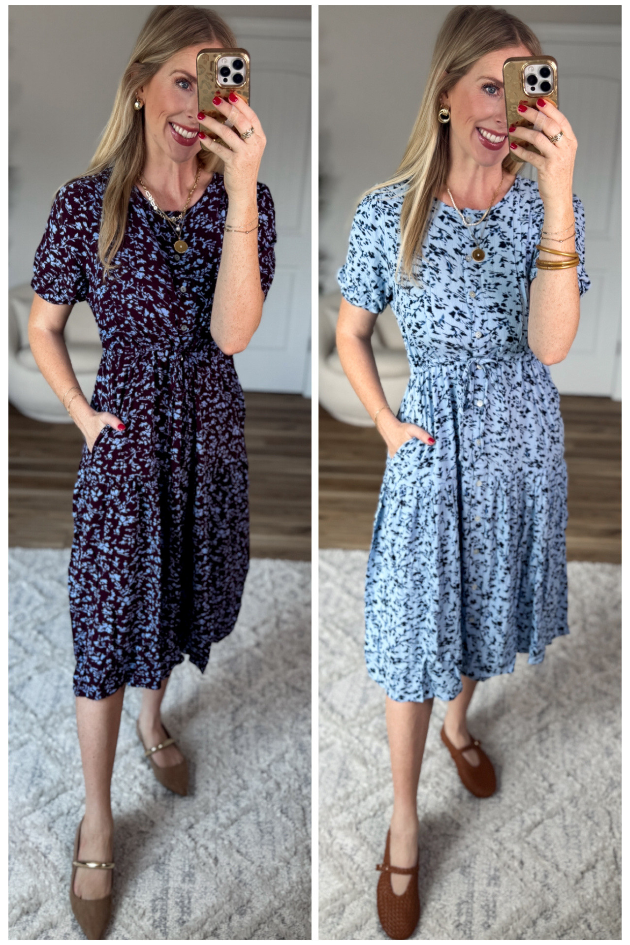 Two color options I’ve shared in this time and tru midi dress from Walmart !

#LTKWorkwear #LTKFindsUnder50 #LTKStyleTip