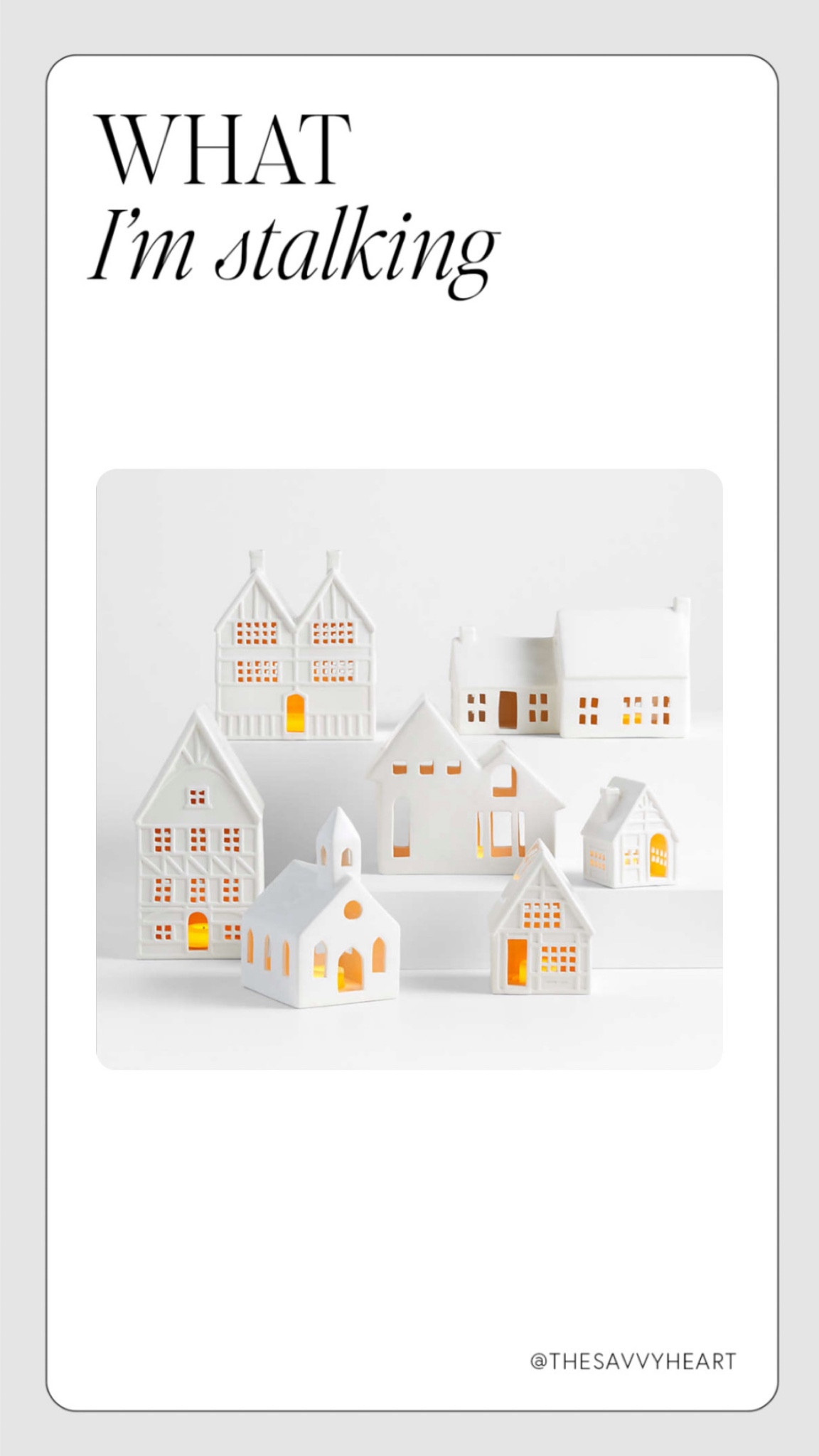 Holiday Christmas village- ceramic white 

#LTKHoliday #LTKHome