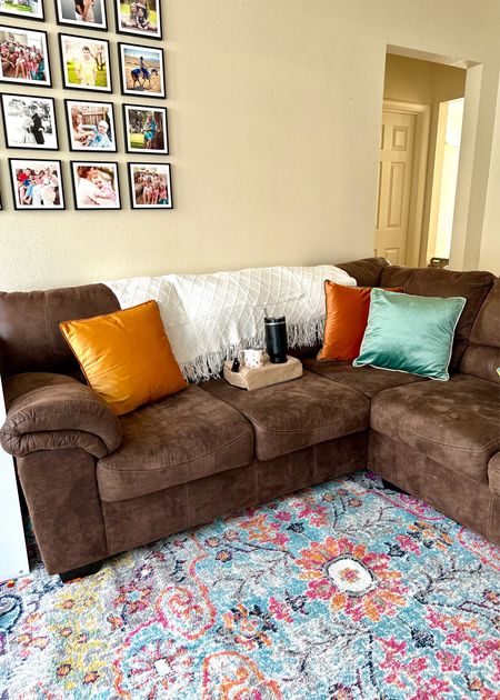 Pretty spring refresh with a few Amazon finds, like this stunning rug and these gorgeous velvet throw pillows. We’ve had the Ashley sectional for 3 years and it’s held up to 4 kids and a dog pretty well. 

#LTKhome #LTKunder100 #LTKunder50