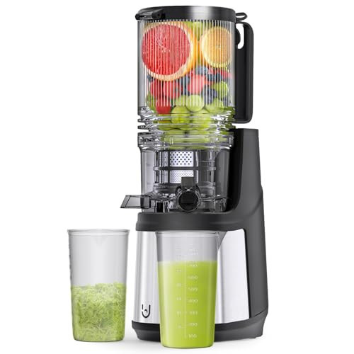 Masticating Juicer, 350W Slow Cold Press Juicer with 5.8" Extra-Large Feeding Chute, Juicer Machines for Whole Fruits and Vegetables, Easy to Clean with Brush | Amazon (US)