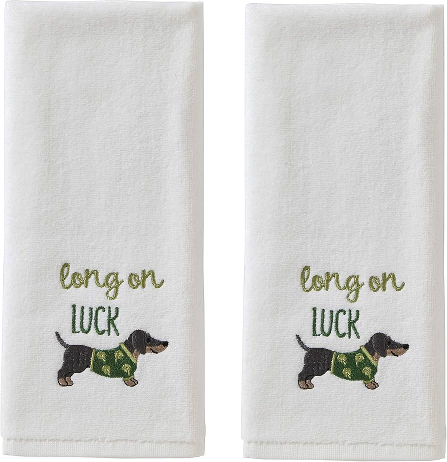 SKL Home St. Patrick's Day Long On Luck Hand Towel Set, White | Amazon (US)