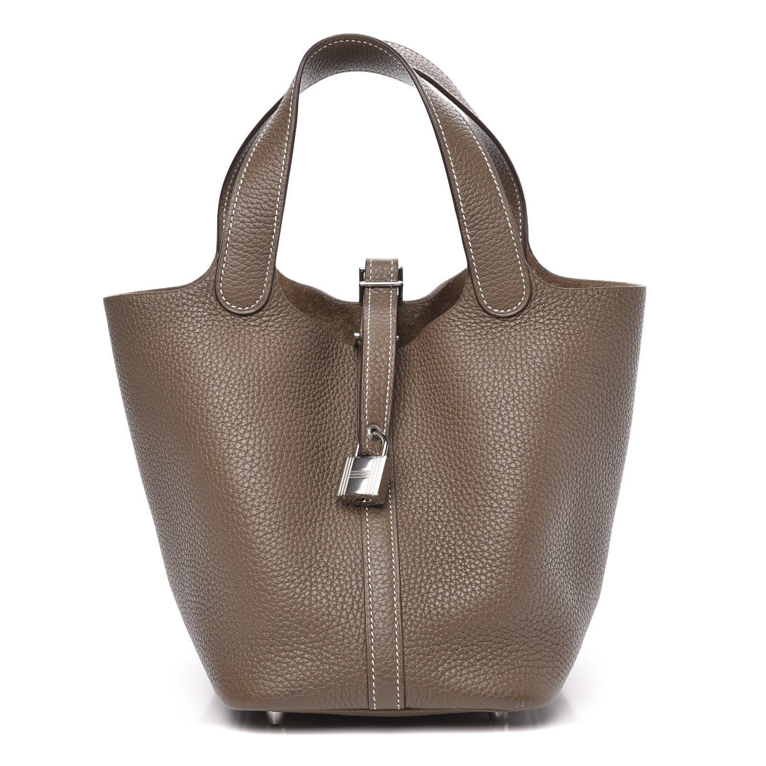 HERMES Taurillon Clemence Picotin Lock 18 PM Etoupe | FASHIONPHILE | Fashionphile