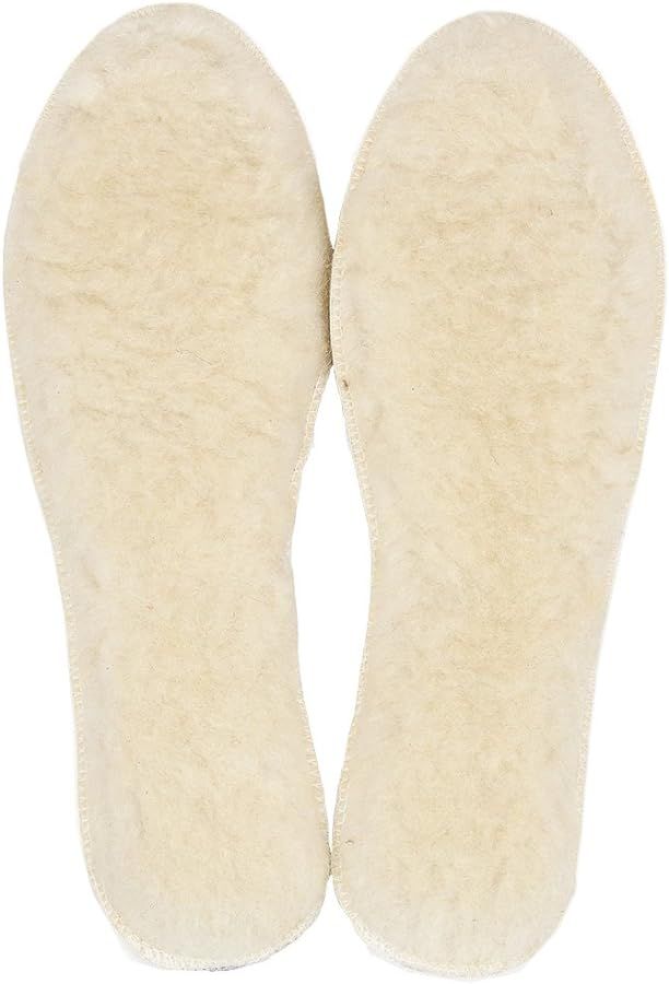 Unisex Sheep Wool Fleece Insoles Warm Soft Cozy | Amazon (US)