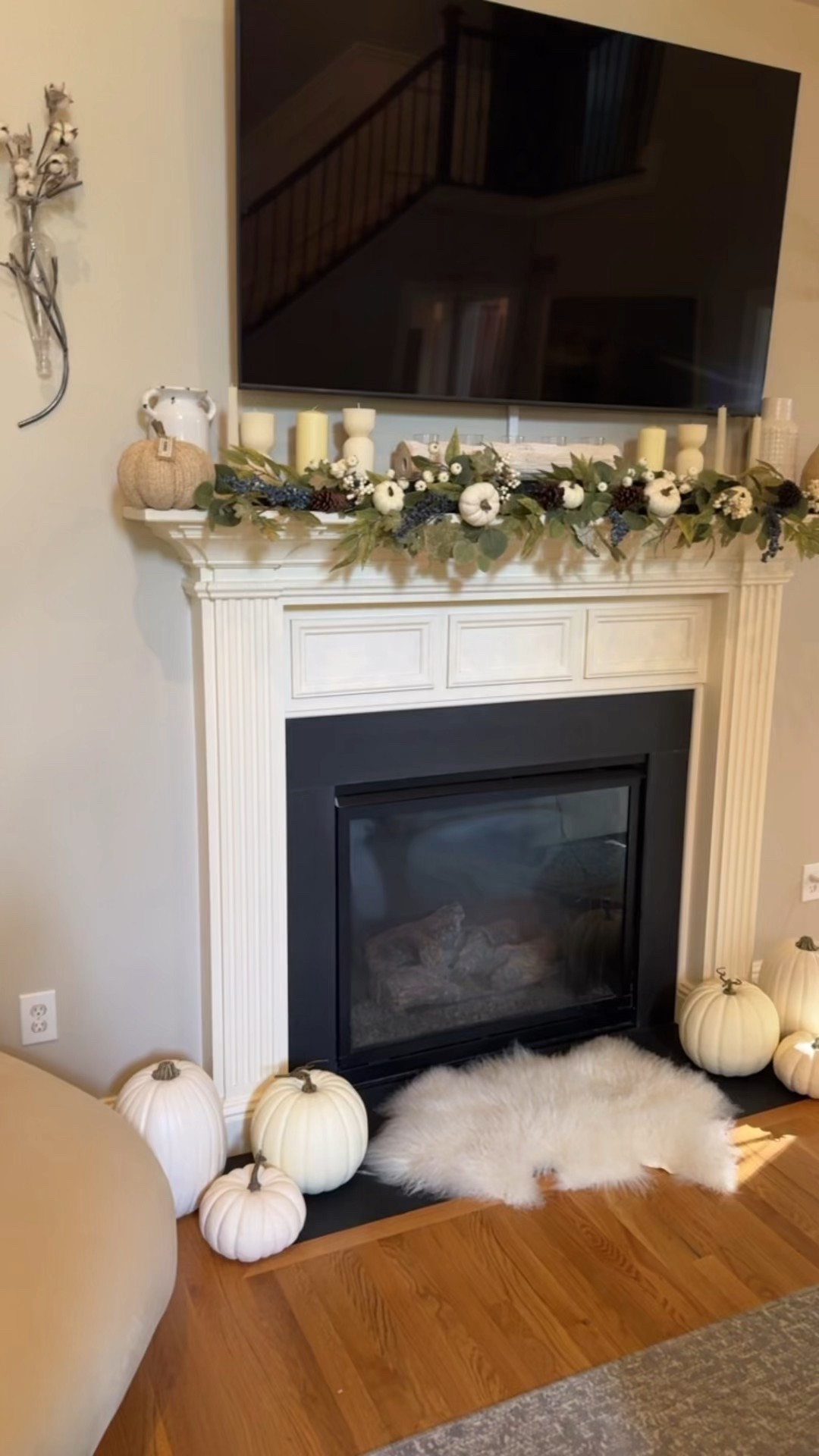 fall mantle decor 🤍🤎

#LTKSeasonal #LTKFallSale #LTKHome