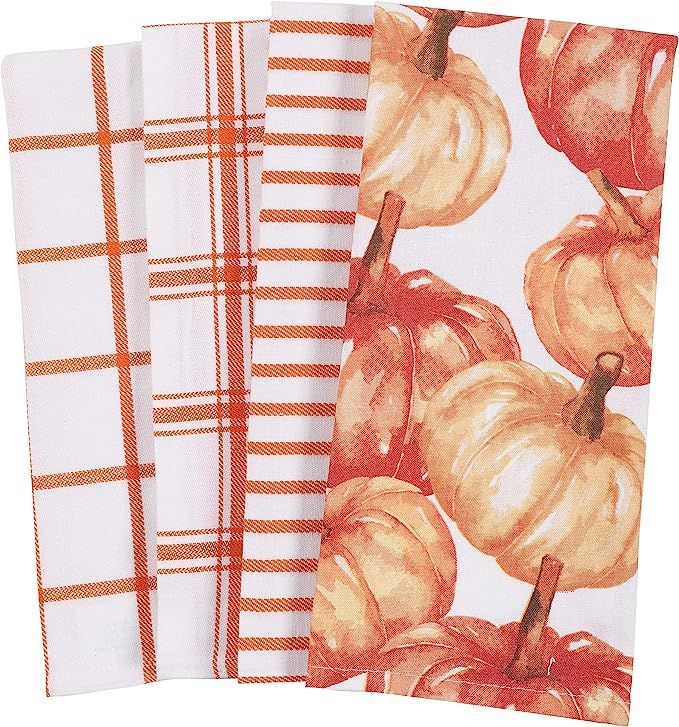 Pantry Kitchen Holiday Dish Towel Set of 4, 100-Percent Cotton, 18 x 28-inch (Watercolor Pumpkins... | Amazon (US)