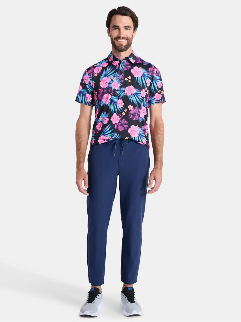 Birdie Bound Men's and Big Men's Hawaiian Dream Print Polo Golf Shirt, Sizes S-3XL | Walmart (US)