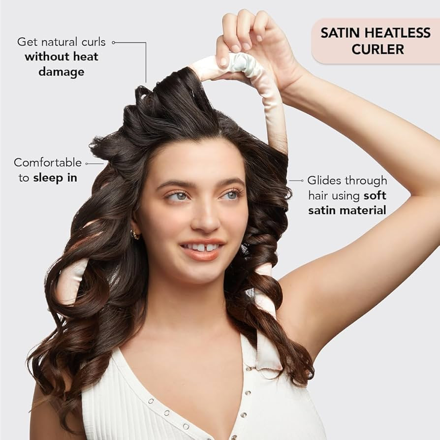 Kitsch Satin Heatless Curling Set - Overnight Hair Curlers to Sleep in, Heatless Curls, Heatless ... | Amazon (US)