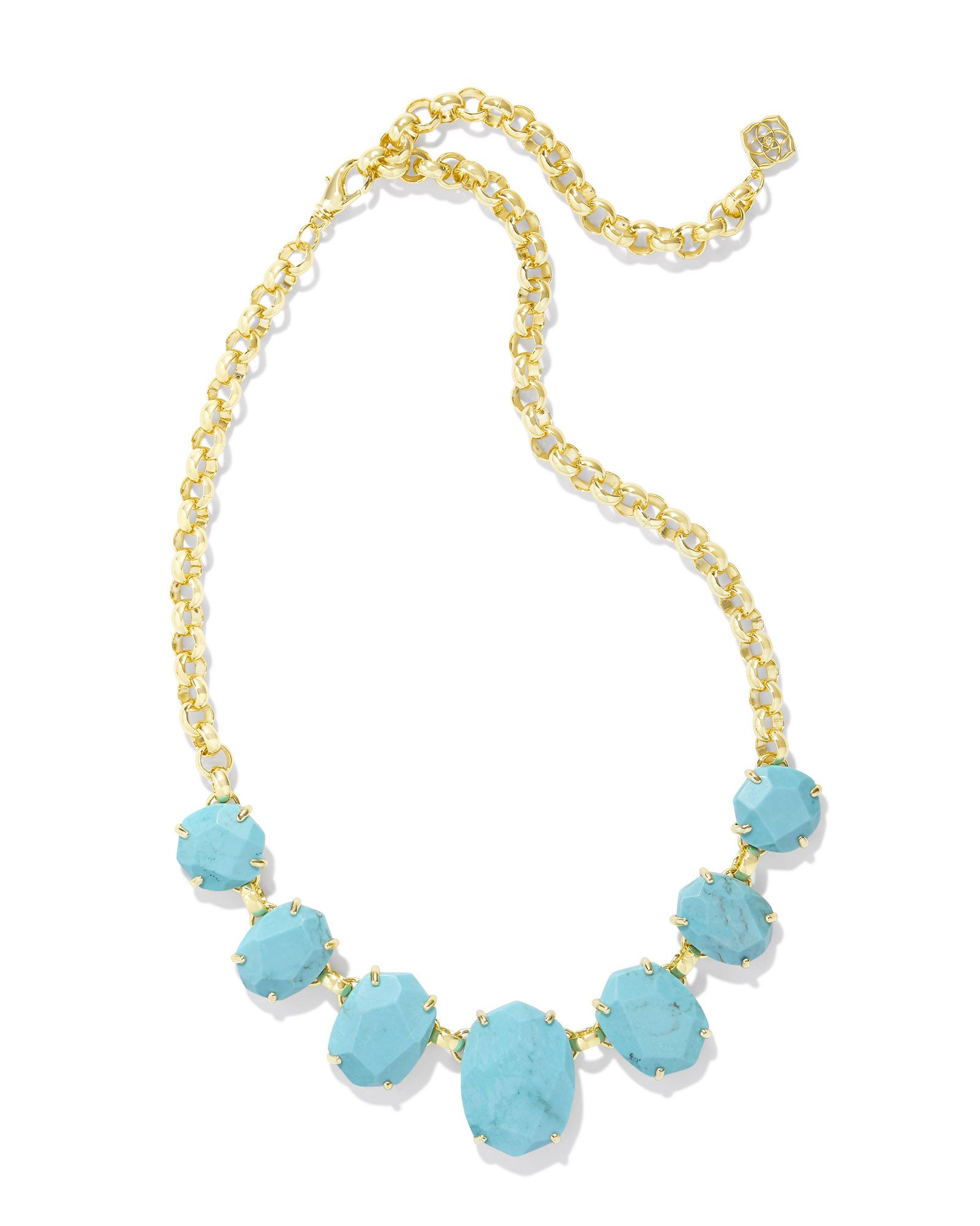 Daphne Gold Statement Necklace in Variegated Turquoise Magnesite | Kendra Scott