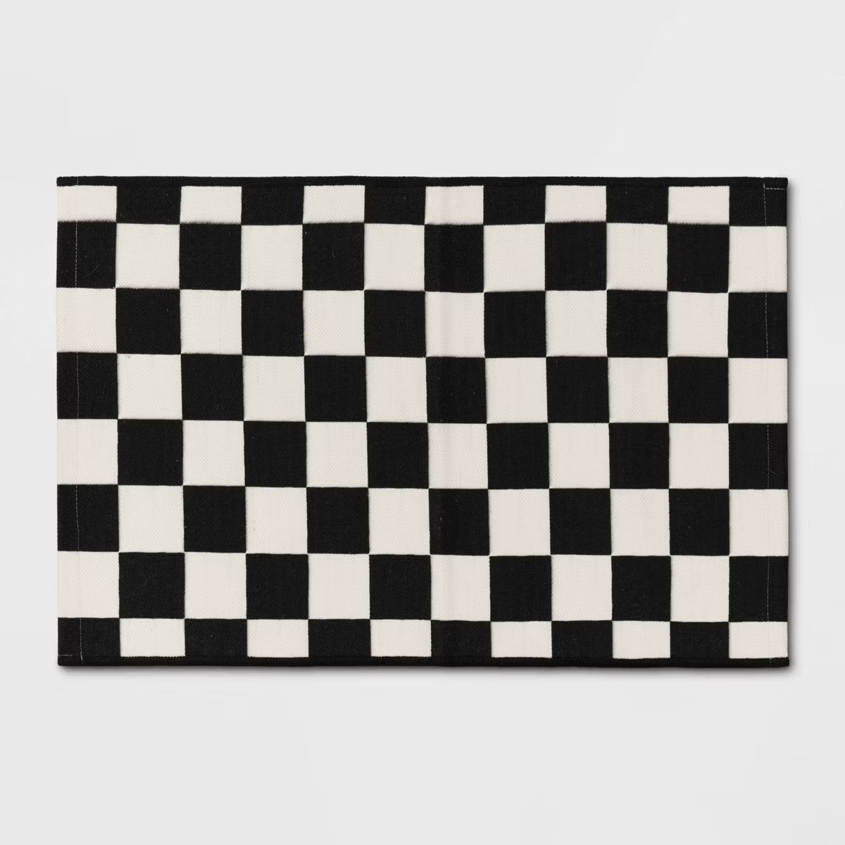 2'x3' Washable Checkered Scatter Accent Rug Black/White - Room Essentials™ | Target