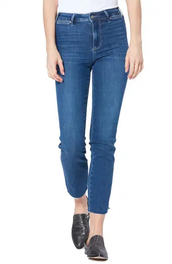 Cindy High Waist Straight Raw Ankle Crop Jeans | Nordstrom Rack