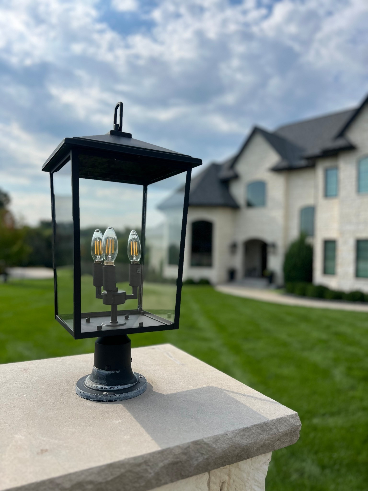Upgraded our front pillar lights! Our previous ones were fading (notice the base) and just weren’t looking the best! I love these because the bugs can’t collect inside and they are clean and crisp. 

*I will be fixing the base next* 😁


#outdoorlights #lights #lighting 

#LTKStyleTip #LTKHome