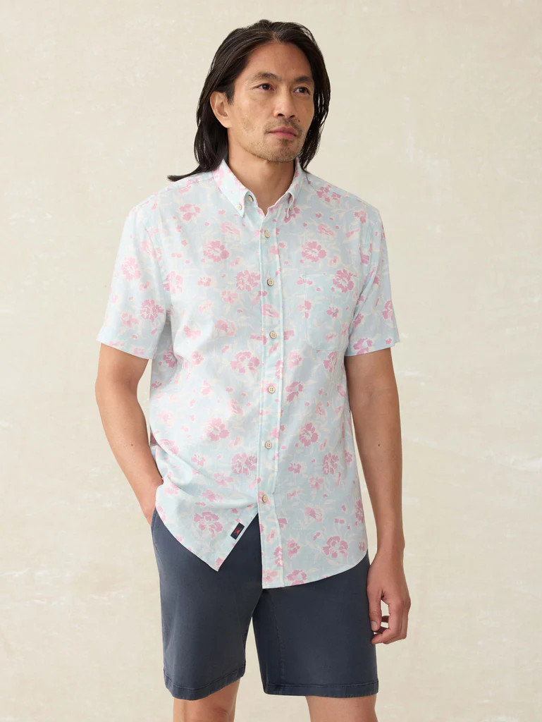 Short-Sleeve Breeze Shirt - Clear Waters Blossom | Faherty