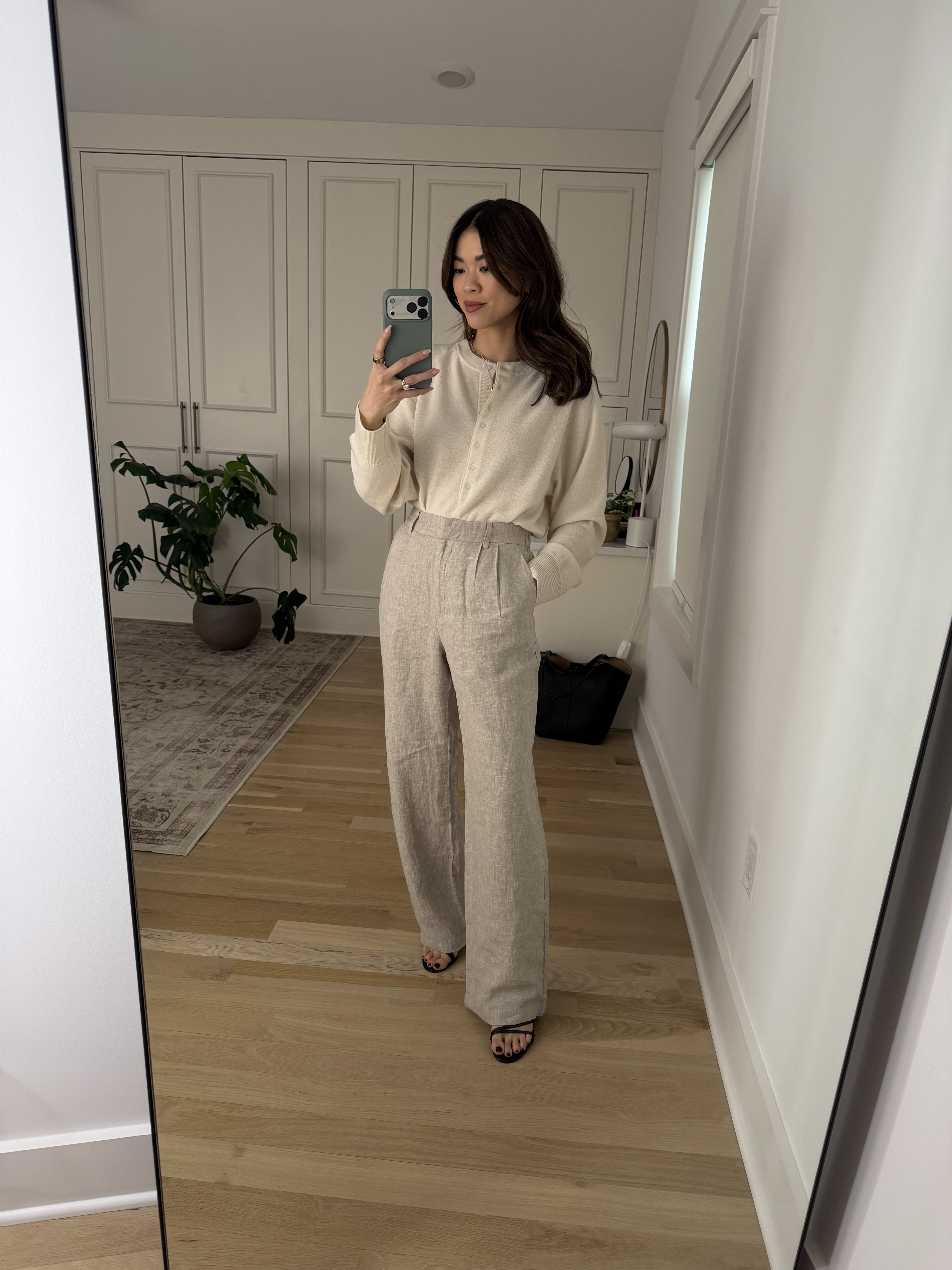 Sizing info: 
•pants size 0 in flax
•sweater size XS
@Quince 

petite fashion, get dressed with me, outfit inspiration, ootd, nashville outfit, Nashville influencer, petite style, vacation style, casual outfits, mom style, petite pants, spring outfits, spring outfit info, spring pants, spring outfit idea, spring top, spring sweater, spring shoes, linen pants, quince, quince sweater 

 

#LTKWorkwear #LTKSeasonal #LTKmomlife