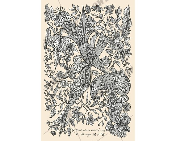 Reproduction 18th C textile print Dutch Alexander Senegat P6037 | Etsy (US)