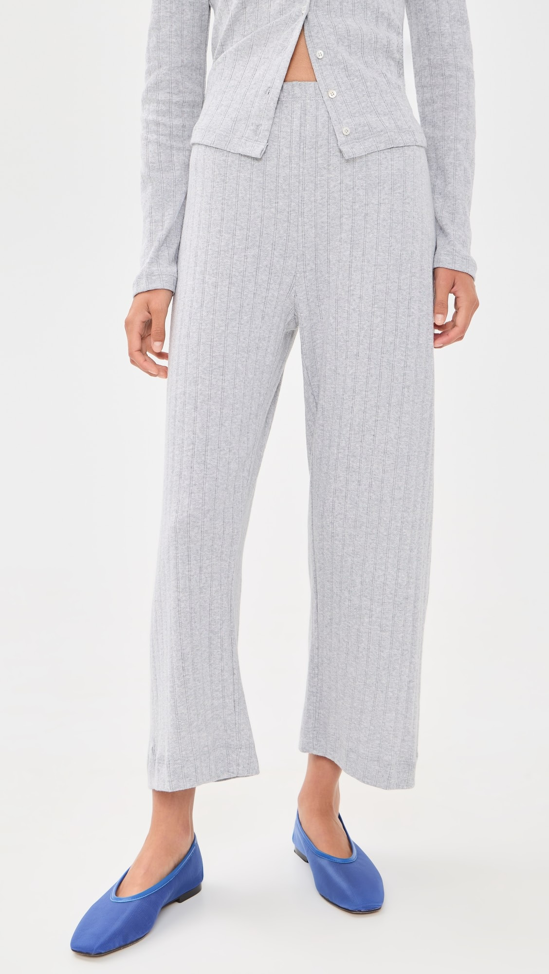 Leset | Pointelle Crop Wide Leg Pants — shop this pick from Emily's edit