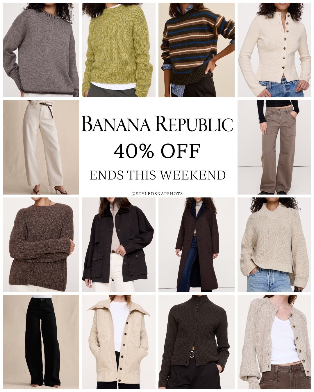 40% off banana republic ends this weekend! Great time to grab wool sweaters on sale!

#LTKSaleAlert