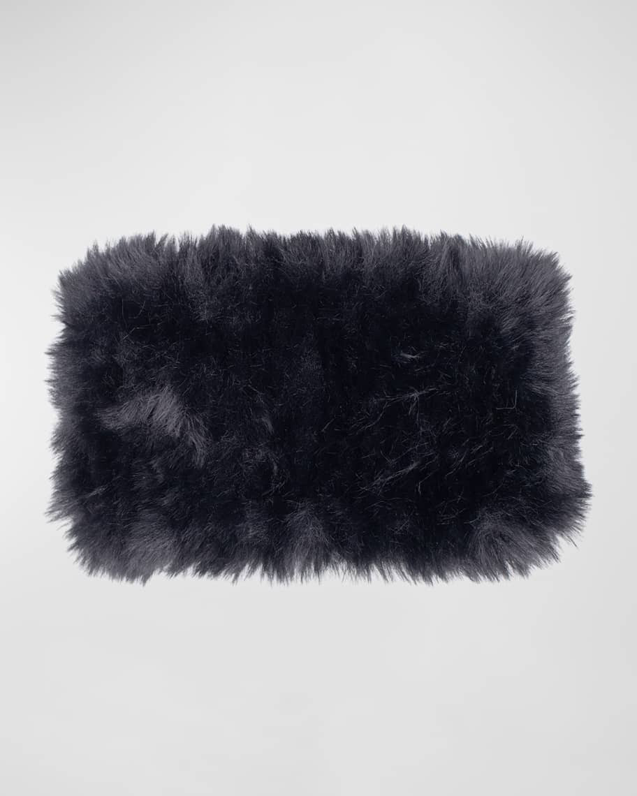 Surell Accessories  Faux Rex Rabbit Knit Headband | Neiman Marcus