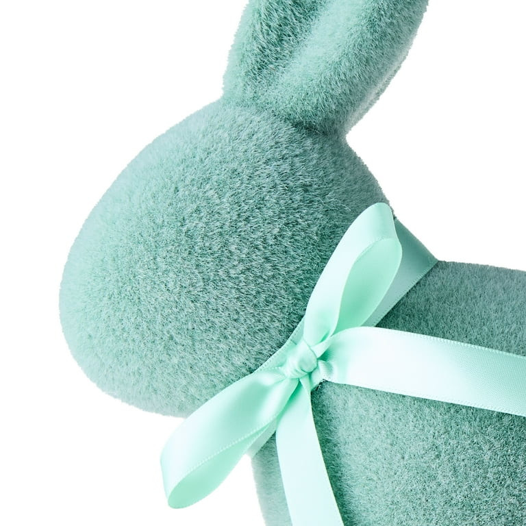 Easter Green Flocked Bunny Decor, 9 in, by Way To Celebrate | Walmart (US)