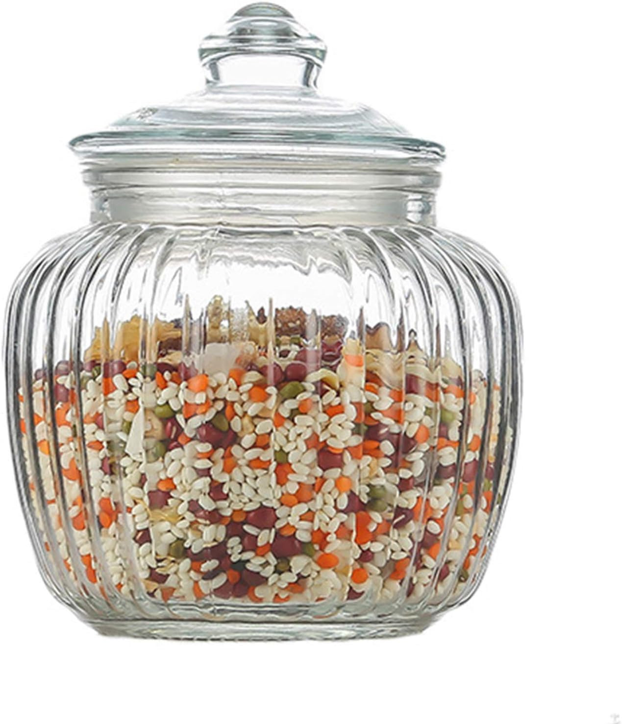 Glass Storage Jar Wide Mouth Canning Jar Kitchen Storage Containers with Airtight Glass Lid (650m... | Amazon (CA)