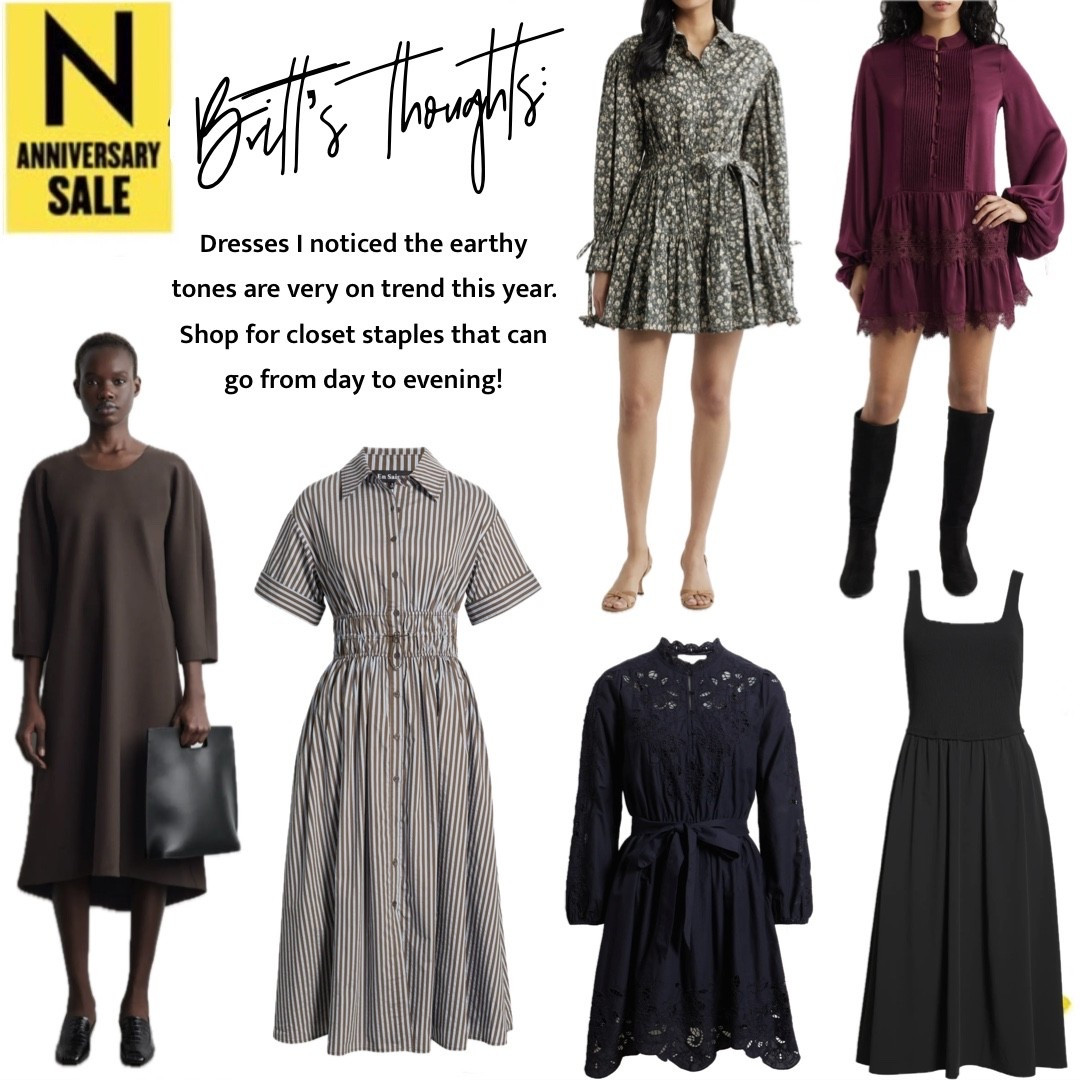NSale dresses are looking amazing this year! I Found some pieces that are perfect for day to evening looks, holiday dresses to wear at parties, and workwear style dresses! Many of these dresses are VERY Anthropologie style and even some of them are Anthro partner brands! I love the blue lace mini dress which is giving Chloe Designer dress but not the designer price. The COS dress looks very much on trend with Japanese fashion trends too. I highly recommend checking out this list of picks! Nordstrom Sale, NSale picks, Autumn Dresses, Winter Dresses, Anthropologie style dresses, Designer Style dresses

#LTKSaleAlert #LTKWorkwear #LTKSeasonal