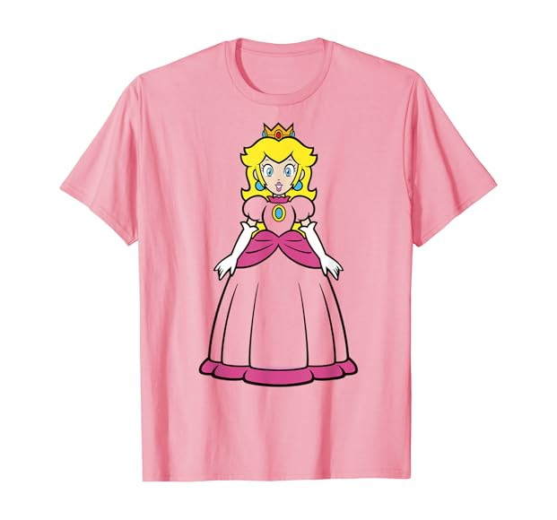 Super Mario Princess Peach Simple Portrait T-Shirt | Amazon (US)
