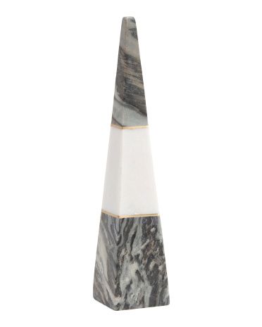 16in Marble Obelisk Tower | TJ Maxx