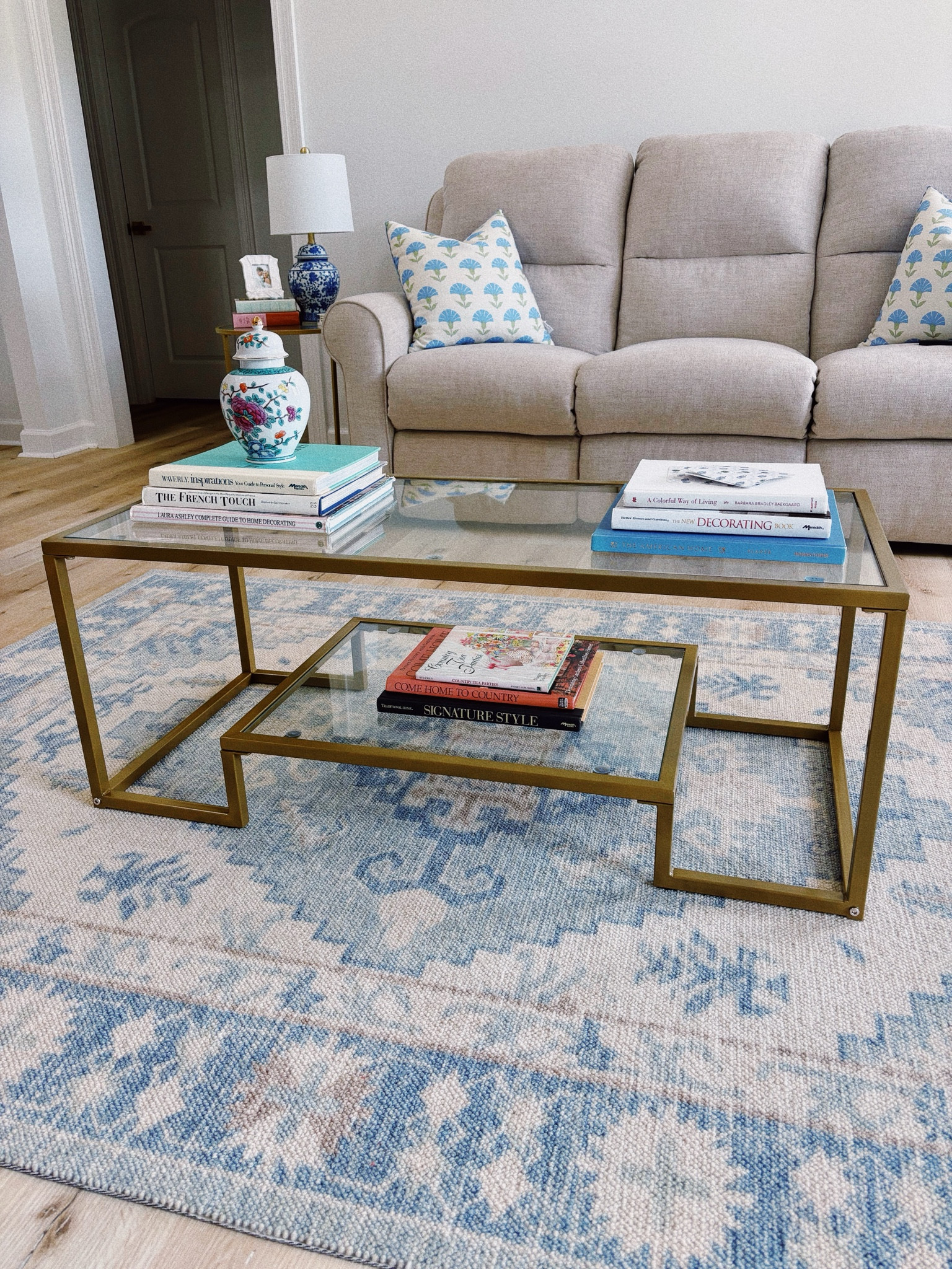 our coffee table im obsessed with ✨ match perfect with the side tables! 💙

#LTKHome #LTKFindsUnder100 #LTKOver40