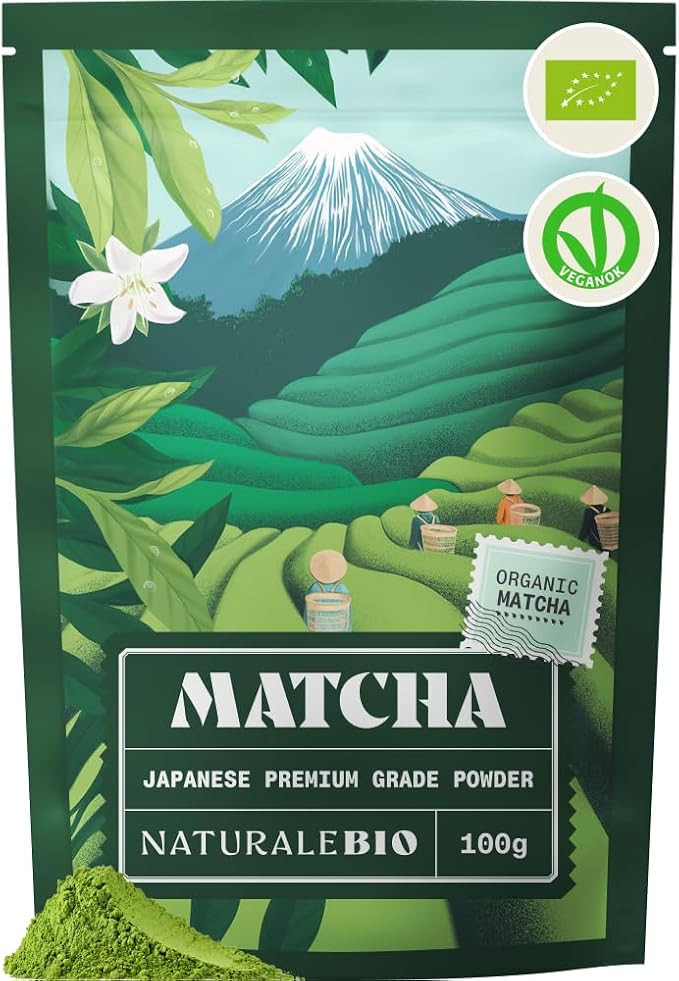NaturaleBio Japanese Organic Matcha Green Tea Powder - Premium Grade-100g. Produced in Japan, Uji... | Amazon (UK)