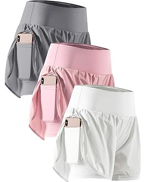 CADMUS 2 in 1 Women's Workout Shorts for Athletic Gym Running Shorts with Phone Pockets | Amazon (US)