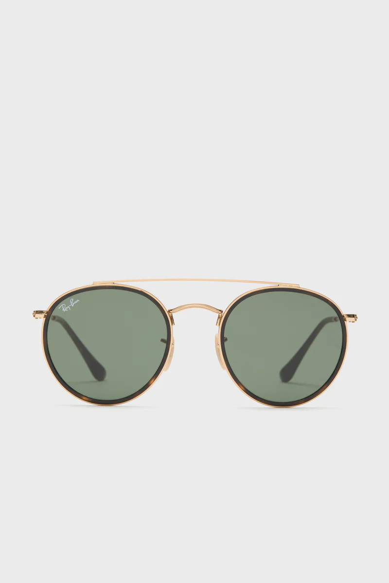 Gold Tortoise Arista Round Sunglasses | Tuckernuck (US)