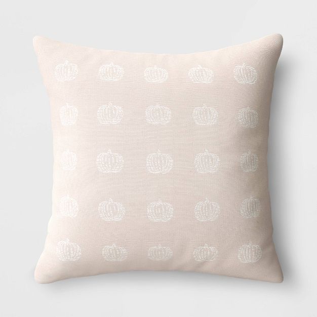 Woven Pumpkin Square Throw Pillow - Threshold™ | Target