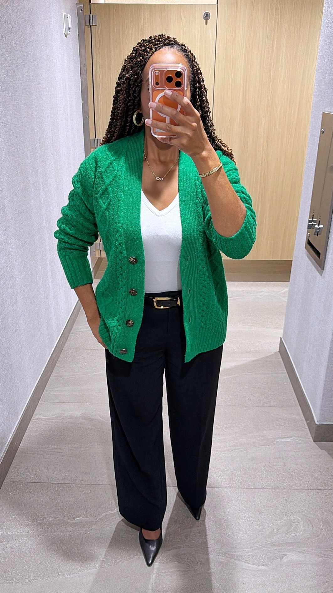 Outfits Lately - Office Workwear 
(St. Patrick’s Day Edition)

• J.Crew Cable-Knit Cardigan
• Target V-Neck Long-Sleeve Tee
• J.Crew Essential Wide Leg Pant 
• Kendra Scott Kelly Hoop Earrings
• Kendra Scott Kelly Bangle Bracelet
• Madewell Chunky Metal Statement Belt
• Lexxy Pointed Toe Pump

workwear, office outfit, business casual, affordable workwear, fall outfit, work outfit, fall workwear, women's fashion, winter fashion, winter style, winter outfit inspo, fall ootd, neutral sweater, workwear style, spring outfits

#LTKSaleAlert #LTKootd #LTKMidsize #LTKSeasonal #LTKdayinmylife #LTKWorkwear #LTKOver40 #LTKgrwm