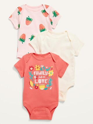 3-Pack Short-Sleeve Bodysuit for Baby | Old Navy (US)