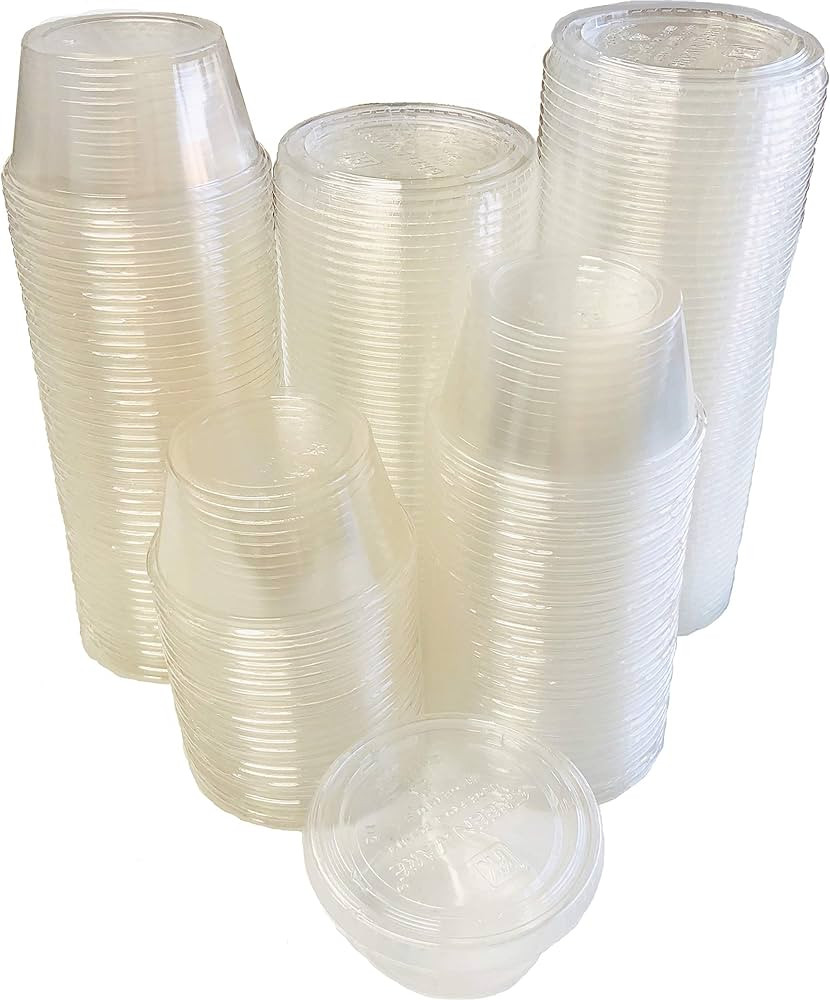 Outside the Box Papers 2 Ounce Compostable Biobased Plastic Cups and Lids - 100 Pack | Amazon (US)