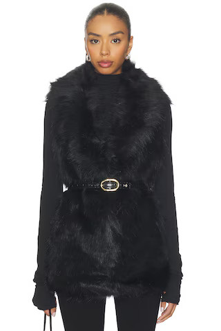 Unreal Fur Premium Rose Vest in Black from Revolve.com | Revolve Clothing (Global)