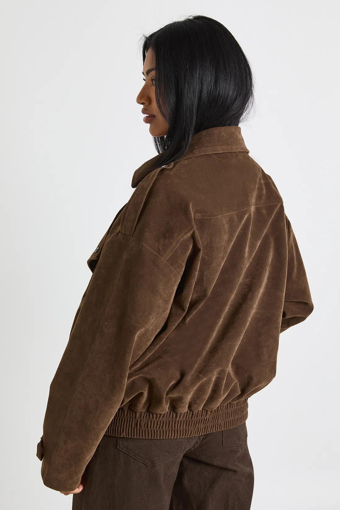 Oversized Faux Suede Biker Jacket | Boohoo.com (UK & IE)