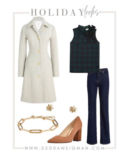 This holiday outfit is one of my favorites! That plaid blouse is such a statement.

#holidayoutfit #christmasoutfit  

#LTKHoliday #LTKstyletip #LTKSeasonal