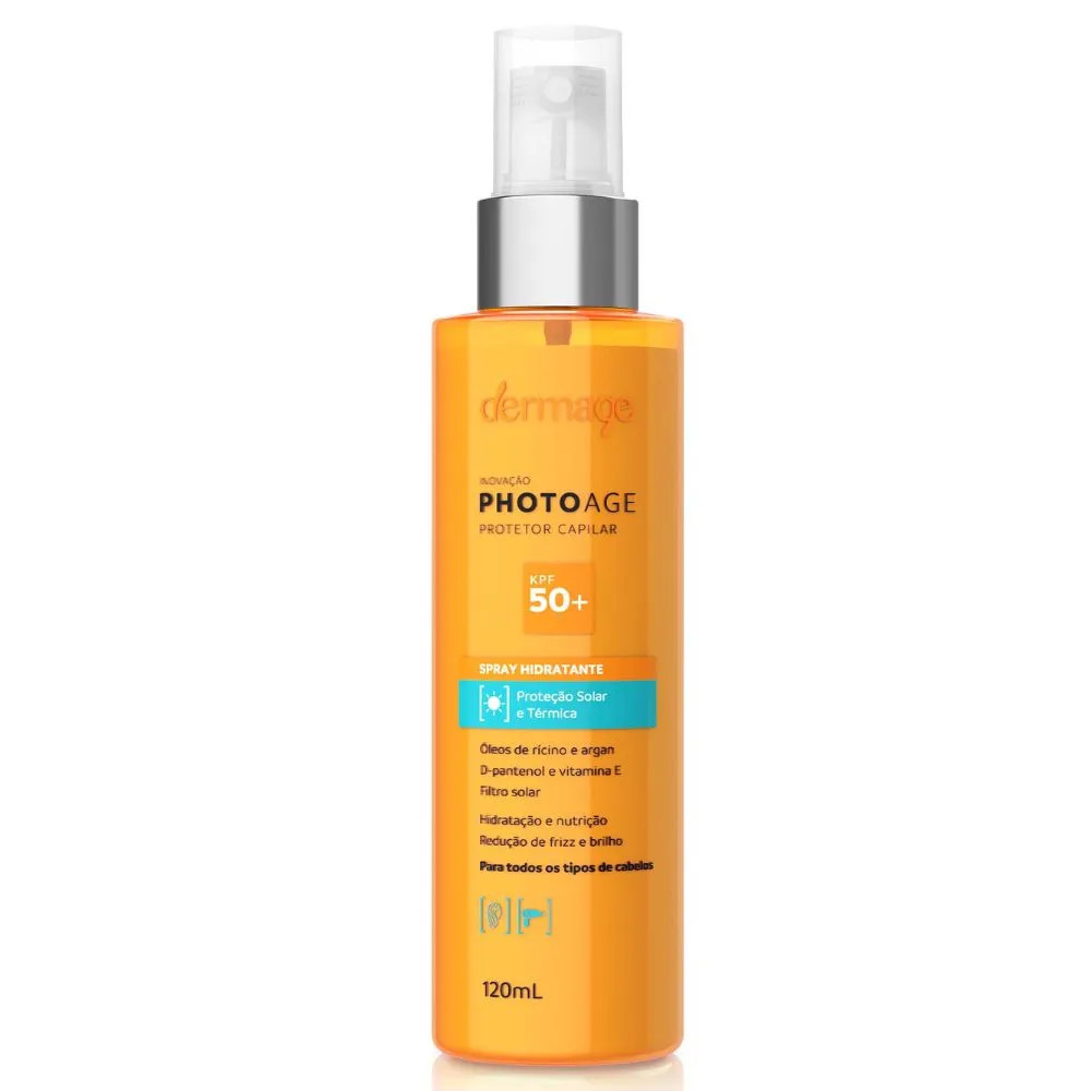 Protetor Photoage Capilar Dermage N50 Spray Hidratante 120ml | Drogaria Araujo (BR)