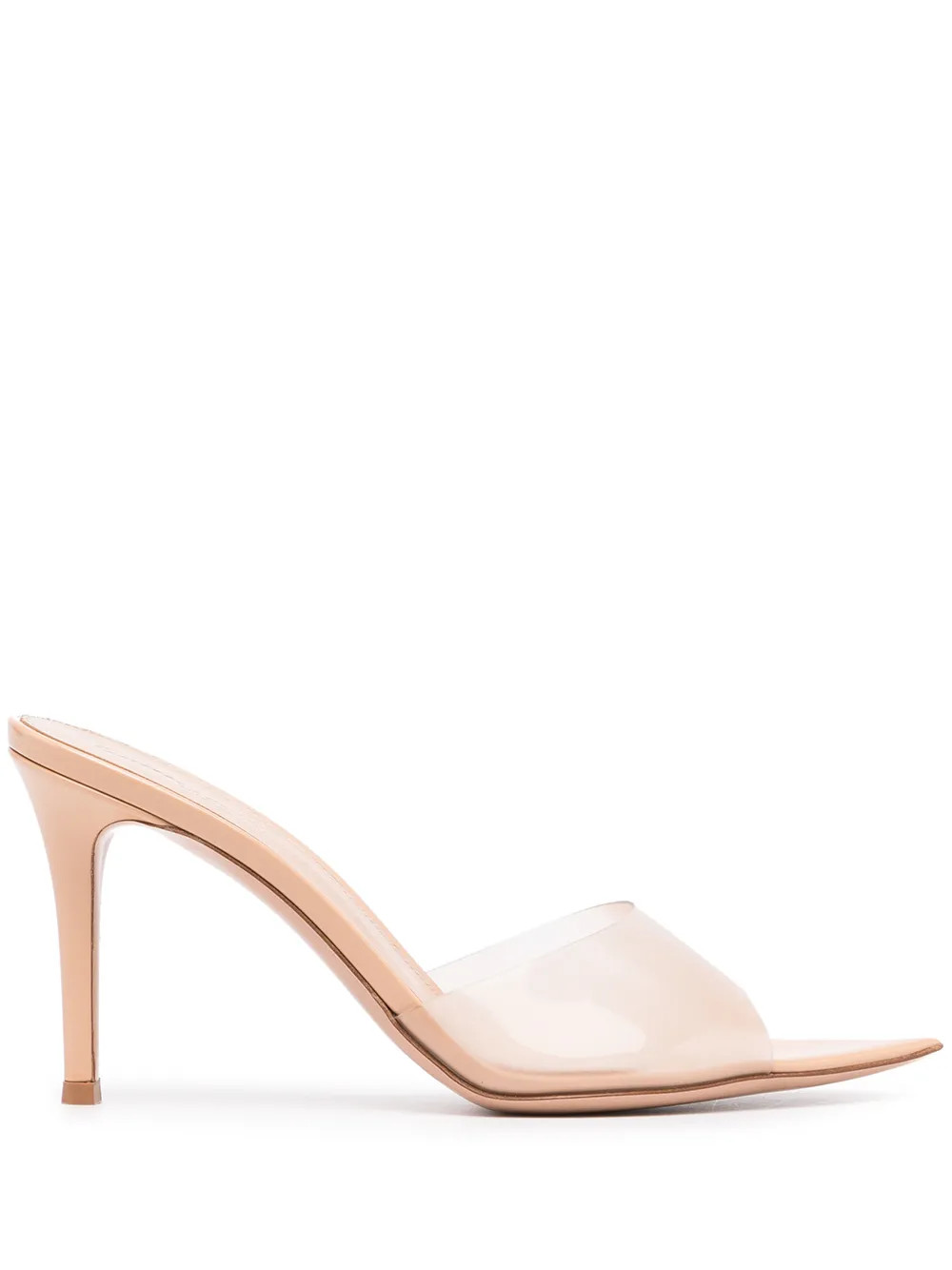 Elle 85mm transparent-strap mules | Farfetch Global