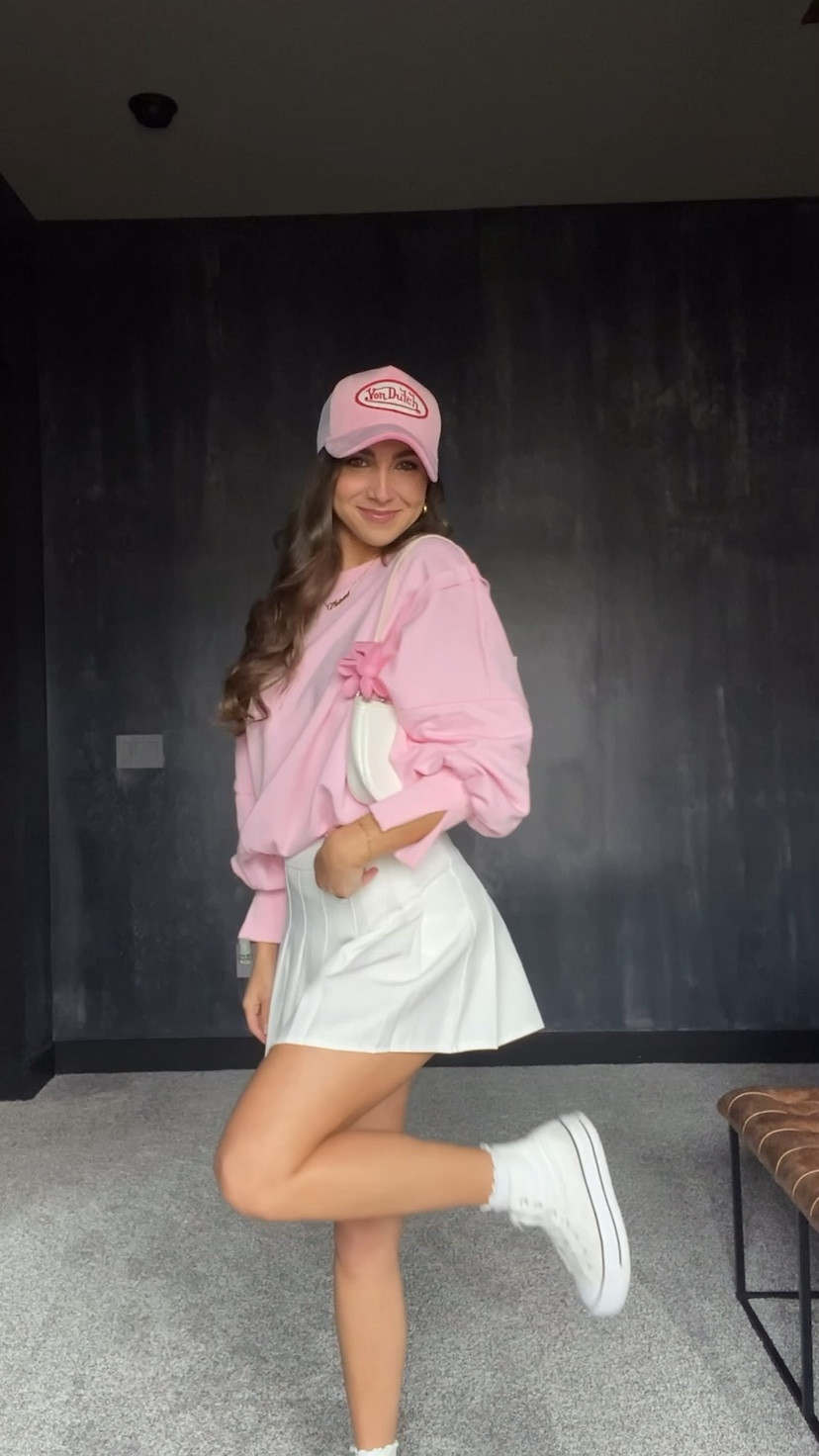 Valentine’s Day Fit!💕
•
•
•
GRWM | ootd | pink | skirt | pink sweater | crewneck | sneakers | converse | casual outfits 

#LTKbeauty #LTKstyletip #LTKVideo